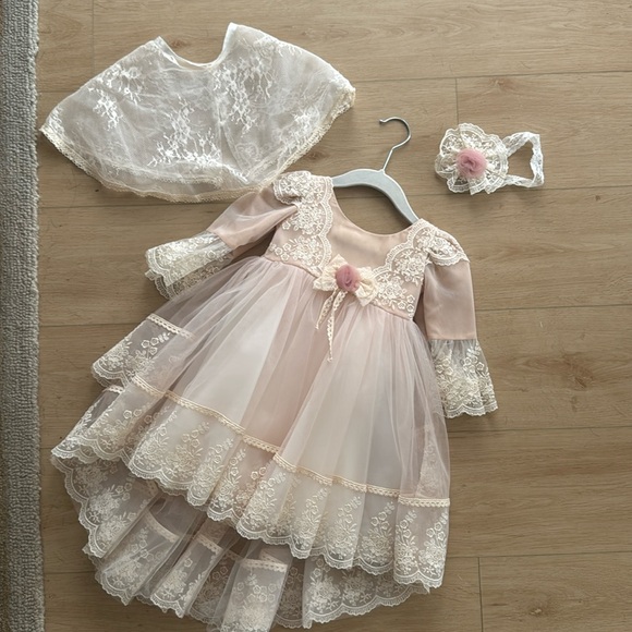 toddler dress formal Cute Baby Girls Flower Formal Dresses Toddler Birthday Pageant Dresses, Pink / 9-10 Years (150cm) main image 1